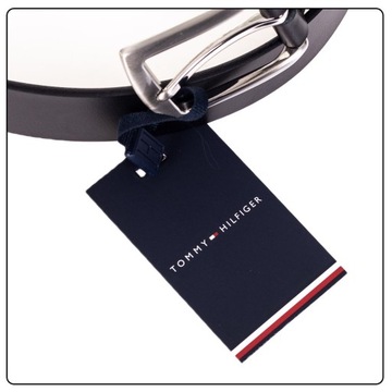 TOMMY HILFIGER MĘSKI PASEK DO SPODNI NEW DENTON 3.5 BELT CZARNY r.115