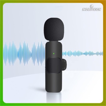 MIKROFON BEZPRZEWODOWY KRAWATOWY DO TELEFONU MINI USB-C 2 SZTUKI ZESTAW