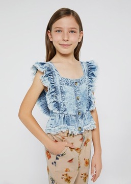 MAYORAL Bluzka z falbankami Lyocell Tencel ECOFRIENDS