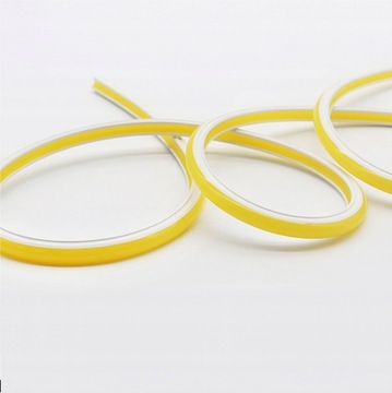Neon FREZ 1m ŻÓŁTY 8x10mm Slikonowy Giętki Do Taśmy LED TYP S