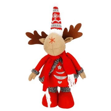 ТЕЛЕСКОПИЧЕСКИЙ РОЖДЕСТВЕНСКИЙ ОЛЕНЬ ПОД РОЖДЕСТВЕНСКОЙ ЕЛКОЙ 65см ОРНАМЕНТ РОЖДЕСТВЕНСКОЕ УКРАШЕНИЕ