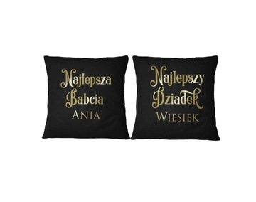 Poduszki dla Babci i Dziadka, Poduszki Najlepsza Babcia Dziadek + Imię