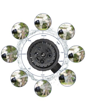 Садовый шланг, пистолет-удлинитель, 22 м, СОЕДИНИТЕЛИ 8-в-1