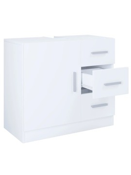 Szafka łazienkowa pod umywalkę ZALO XL, biała, 63X56X30, 3 szuflady, VMC
