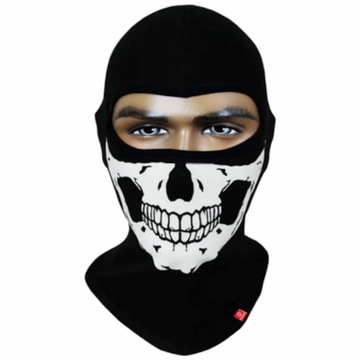 Kominiarka Motocyklowa Bawełniana Jony Srebra Motyw Czaszki - 2XL