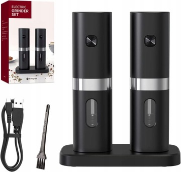 2×ELEKTRYCZNY MŁYNEK USB DO PIEPRZU SOLI PRZYPRAW