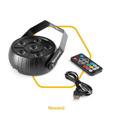 Ультрафиолетовый прожектор для вечеринок 6х1Вт, батарейка для пульта дистанционного управления