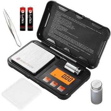 WAGA ELEKTRONICZNA JUBILERSKA DOKŁADNA LCD PRECYZYJNA 200/0,01G + BATERIE