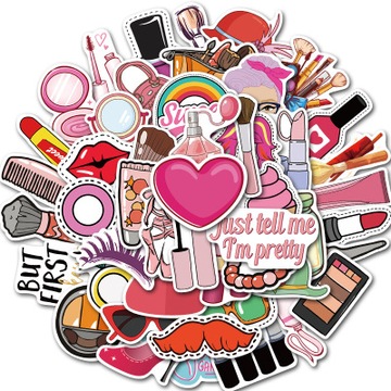 WLEPY STICKER BOMB NAKLEJKI MIX DZIEWCZYNY 50szt