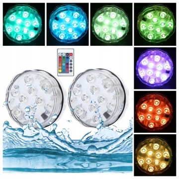 LED LAMPA SPA LAMPKA ŚWIATŁA PODWODNE 2SZT RGB