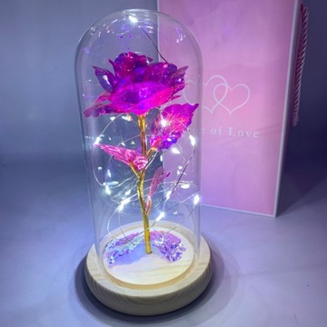 ВЕЧНАЯ РОЗА В СТЕКЛЕ LED СТЕКЛЯННАЯ РОЗА