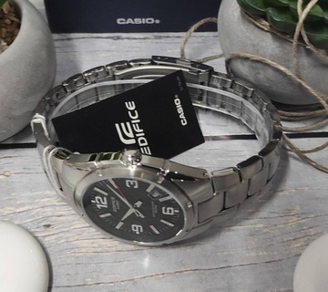 STALOWY MĘSKI WODOSZCZELNY ZEGAREK CASIO EDIFICE EF-125D-1AVEG