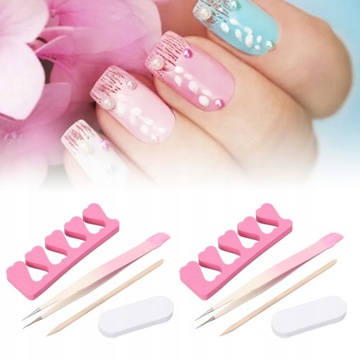 ZESTAW SEPARATORY DO PAZNOKCI MANICURE PEDICURE Z PĘSET