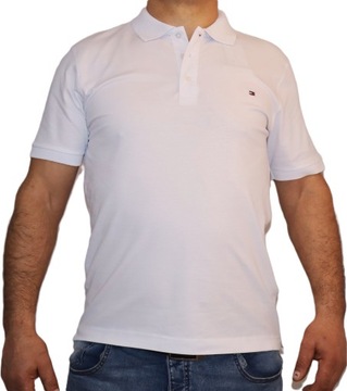Tommy Hilfiger biała koszulka polo TT poloshirt M