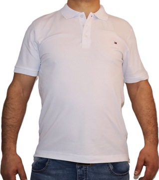 Tommy Hilfiger biała koszulka polo TT poloshirt XL