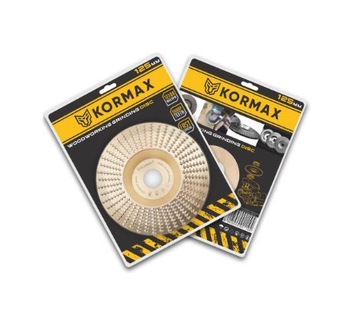 Tarnik do szlifowania drewna 125mm płaska + wypukła 2 sztuki Kormax mocne!