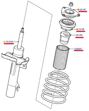 АМОРТИЗАТОРЫ POWER+AXLE+ODB FORD C-MAX FOCUS C-MAX