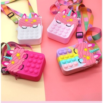 КОШЕЛЕК POPIT BAG PUSH BUBBLE UNICORN GIRLS светло-розовый