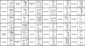 Нижний шкаф Modena 40, 1 дверца, черный матовый с ремесленным дубом