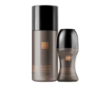 AVON ZESTAW BLACK SUEDE TOUCH dezodorant w sprayu 150ml + w kulce 50ml