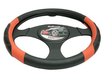 Pokrowiec na Kierownice Nakładka Pomarańczowa Skór