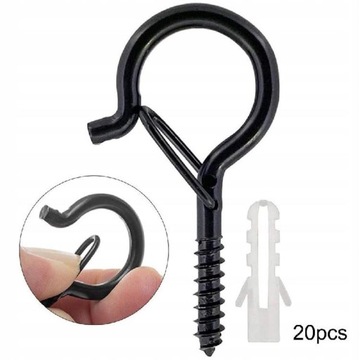 Черный 20 . Потолочные крючки Ввинчивающаяся пряжка