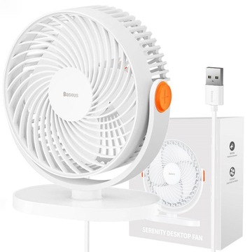 BASEUS STOŁOWY BIURKOWY WENTYLATOR USB 3 PRĘDKOŚCI