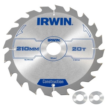 Tarcza tnąca do drewna IRWIN 210mm x 30mm 20T 1897203
