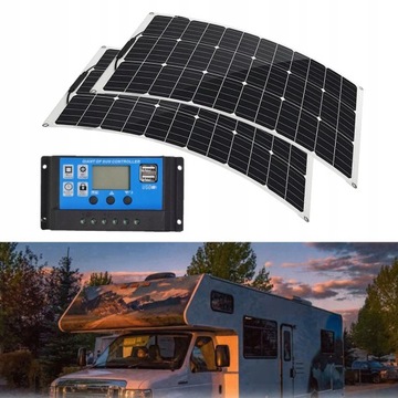 Солнечная панель 150Вт 18В с зарядкой 2 шт.