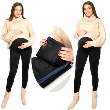Велюровые теплые леггинсы, леггинсы для беременных с высокой степенью защиты L