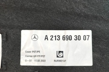 MERCEDES-BENZ E W213 ZADNÍ POLIČKA ZAVAZADLOVÁ A2136903007 2.0
