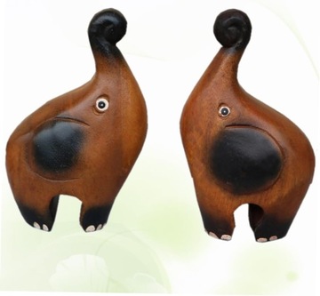 1 пара настольных украшений, скульптура слона, деревянные фигурки слонов, рука