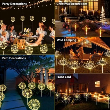 Солнечная лампа, теплый белый, 85 см, 4 шт.