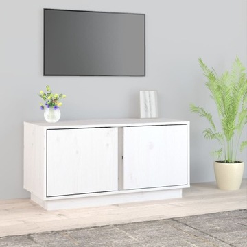 SZAFKA POD TELEWIZOR BIAŁA 80X35X40,5CM DREWNO SOS