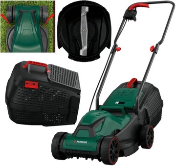 PARKSIDE PRM 1200 A1 KOSIARKA ELEKTRYCZNA 1200W KOSZ 30L SZEROKOSC 30 cm