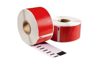 Etykiety czerwone do Dymo LW LabelWriter 99012 89mmx36mm 260szt 89x36mm
