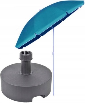 DUŻY PLAŻOWY PARASOL OGRODOWY 180 cm + PODSTAWA