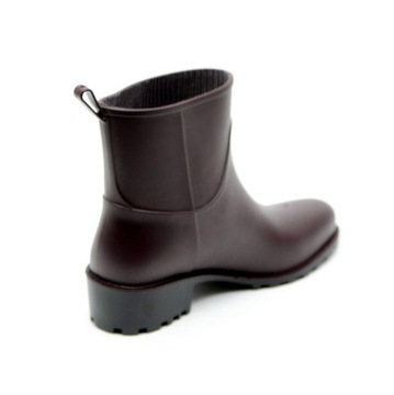 Бордовые резиновые сапоги SOLID AND SHAPE на высоком каблуке, размер 39.