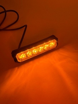 LAMPA LED OSTRZEGAWCZA STROBOSKOP KOGUT 13CM 12-24V LAWETA