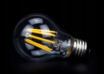 E27 СВЕТОДИОДНАЯ ЛАМПА НА НИТИ 6ВТ ХОЛОДНЫЙ БЕЛЫЙ EDISON A60