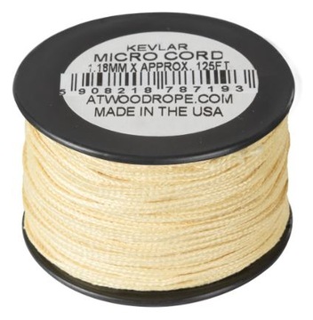 Wytrzymała Mocna Kevlarowa Linka 1,18mm ATWOOD ROPE MICRO CORD KEVLAR 38m