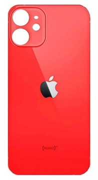 Klapka Plecki Tył iPhone 12 Czerwony Duże Oczko