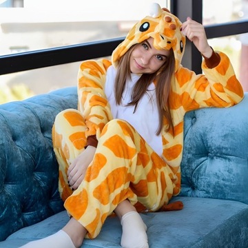 Piżama Onesie Kigurumi Kostium Przebranie Żyrafa L: 165-175cm