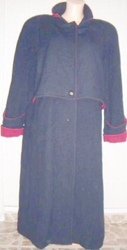 PŁASZCZ DAMSKI L-XL 44-46 GRANAT WEŁNA JENSEN!