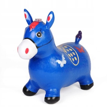 Skoczek gumowy konik muzyka ef. Świetlne 58cm - Idealny prezent dla dzieci