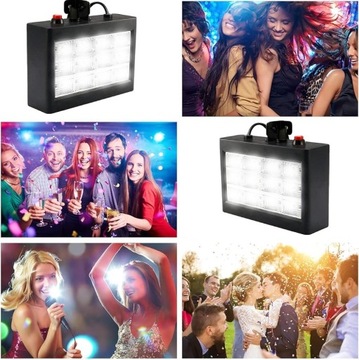 СТРОБОСКОП БЕЛЫЙ ДИСКОТЕЧНЫЙ СВЕТ ЦВЕТНОЙ ТЕЛЕФОН 12 СВЕТОДИОДНЫХ ЗВУКОВЫХ ДАТЧИКОВ