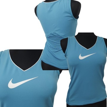 T SHIRT TOP DAMSKI NIKE M FIT DRY BŁĘKITNA SPORT