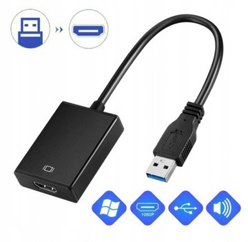 USB 3.0 HDMI-АДАПТЕР КАБЕЛЬ-ХАБ-ПРЕОБРАЗОВАТЕЛЬ FULL HD 1080P 60 Гц