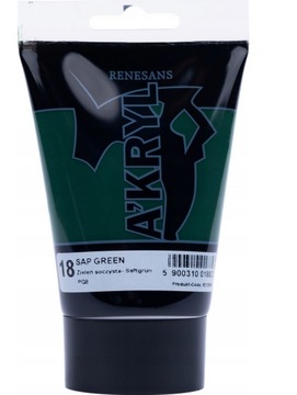 RENESANS A'KRYL Farba akrylowa 100 ml 18-Zieleń Soczysta