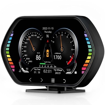 F12 Wyświetlacz miernika OBD2 Monitor wielu danych HUD